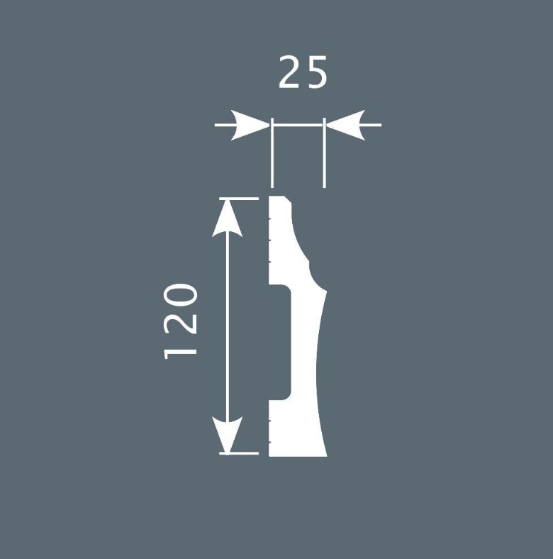 Напольный плинтус Cosca PX 009, 120х25