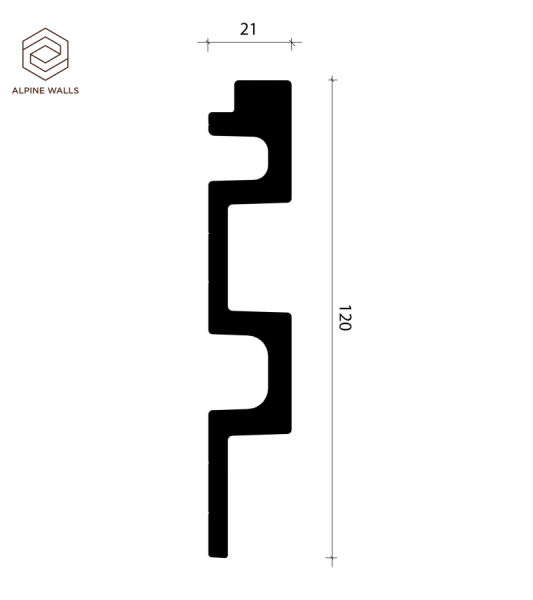Декоративная панель Alpine Walls LineArt ECO7401W
